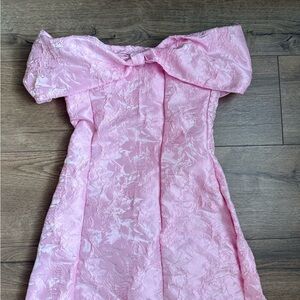 Pink Lace textured mini dress